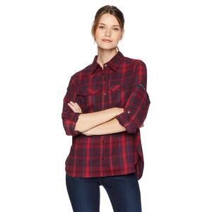 Columbia Silver Ridge Long Sleeve Flannel Womens Size M